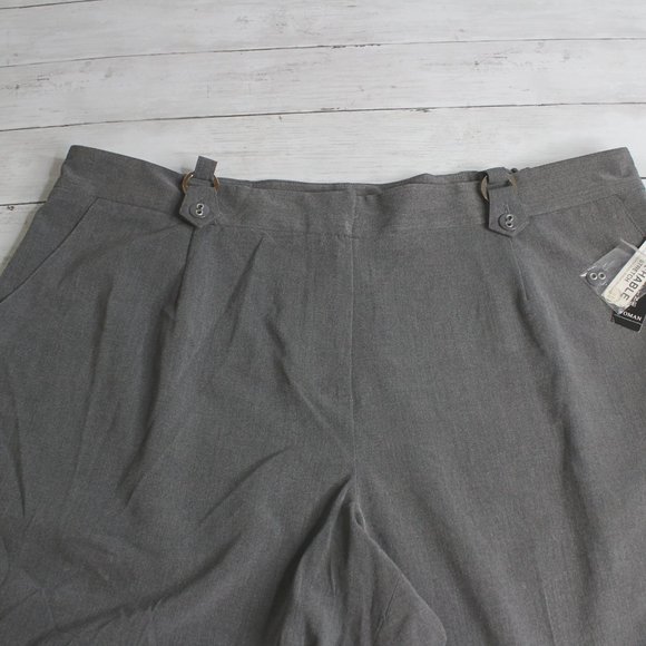 Larry Levine Women's Trouser Suit Dress Pants Plus Size 24W Gray - Picture 3 of 6